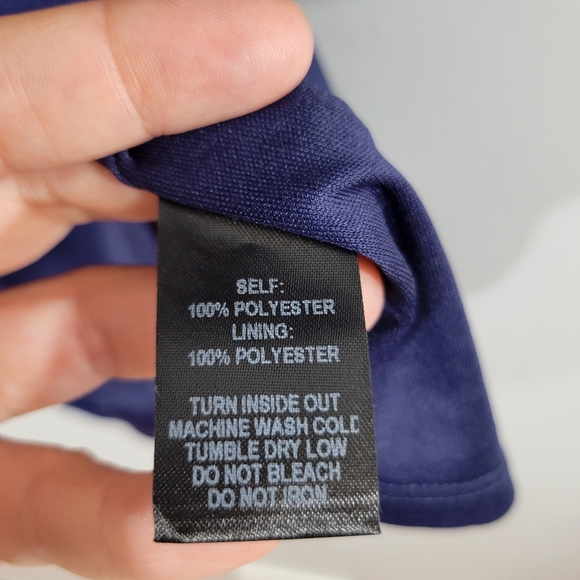 LULU'S navy blue bell sleeve genuine wrap lined flowy mini dress - Picture 10 of 13